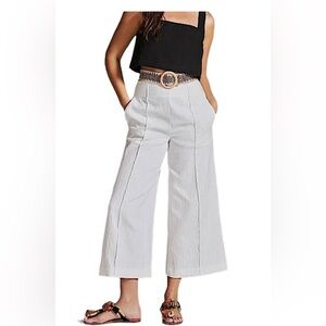 Maeve crinkled cropped wide leg pants, NWT